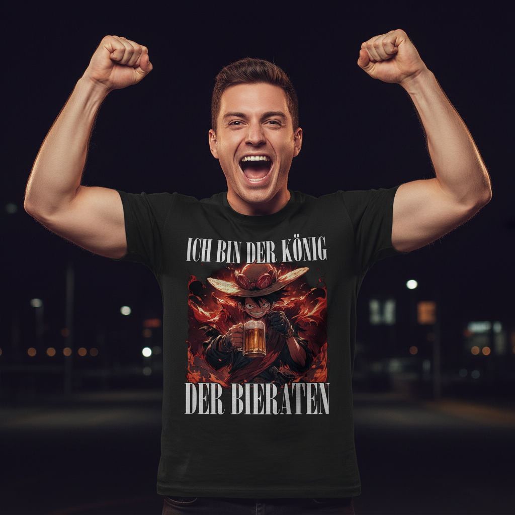 König der Bieraten - One Piece Ruffy - Herren Shirt