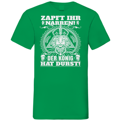 Zapft ihr Narren der König hat Durst - Herren V-Neck Shirt Kelly Green