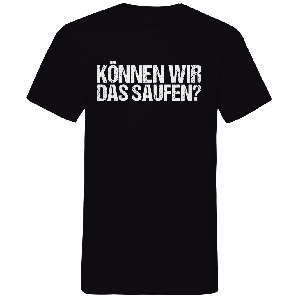 Können wir das saufen? - Herren V-Neck Shirt Black