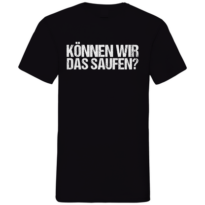 Können wir das saufen? - Herren V-Neck Shirt Black