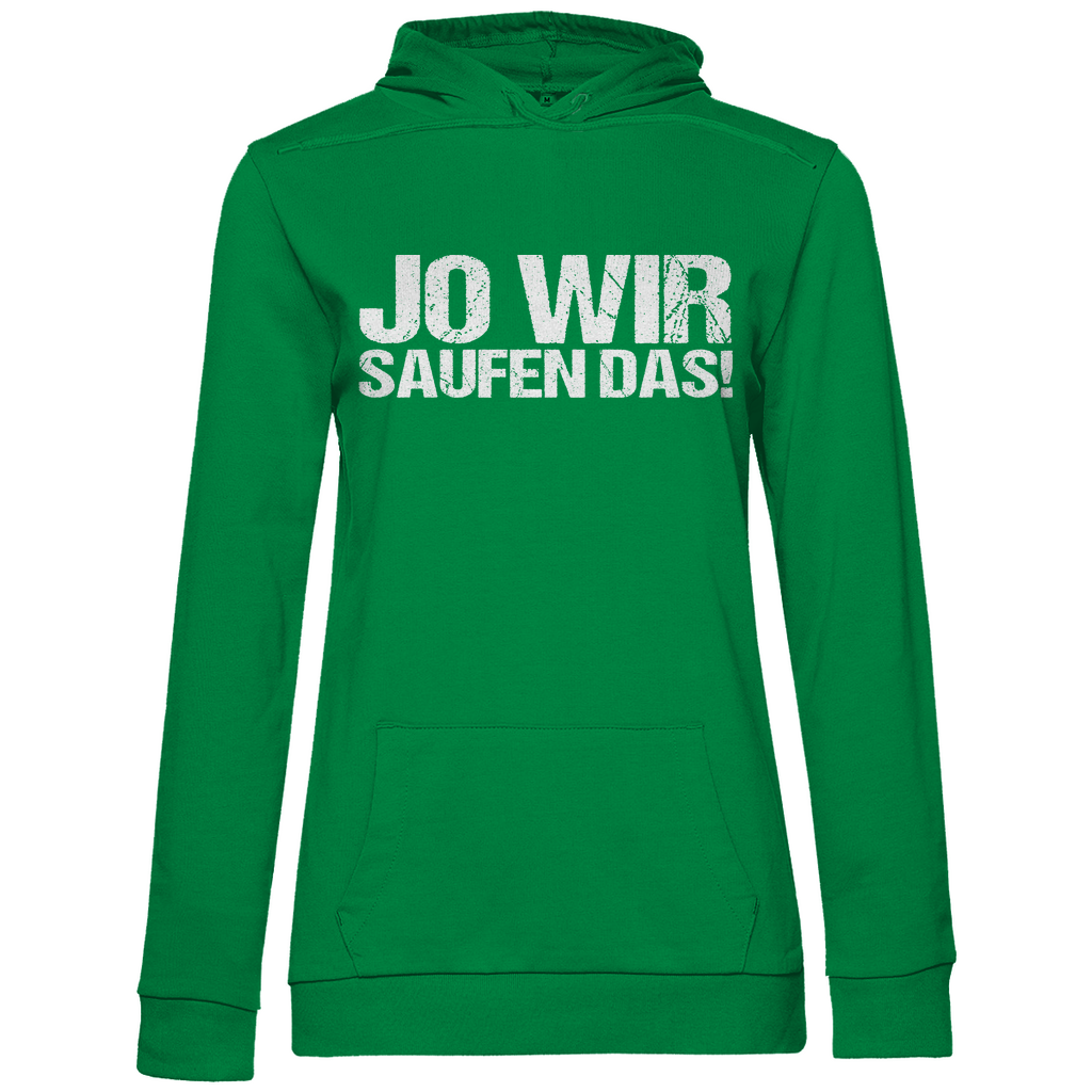 Jo wir saufen das! - Damen Hoodie Kelly Green