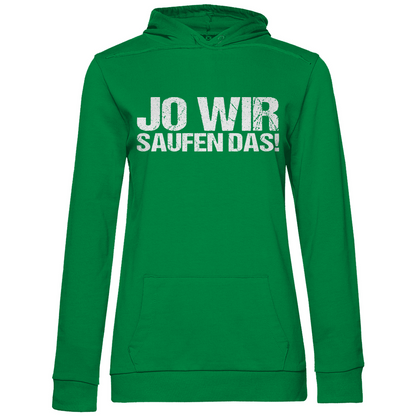 Jo wir saufen das! - Damen Hoodie Kelly Green