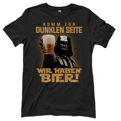 Komm zur dunklen Seite wir haben Bier Darth Vader - Damenshirt Black