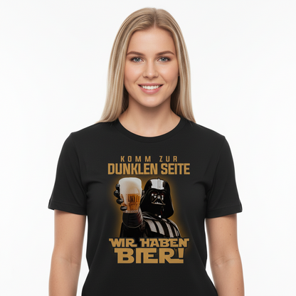 Komm zur dunklen Seite wir haben Bier Darth Vader - Damenshirt