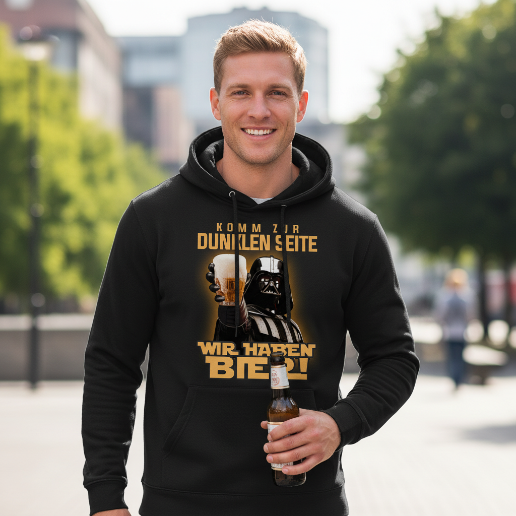 Komm zur dunklen Seite wir haben Bier Darth Vader - Unisex Hoodie