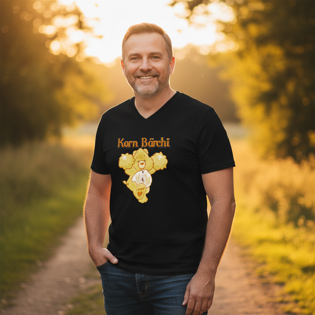 Korn Bärchi - Glücksbärchi - Herren V-Neck Shirt
