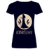 Mond Prinzessin - Kornröschen - V-Neck Damenshirt Deep Navy