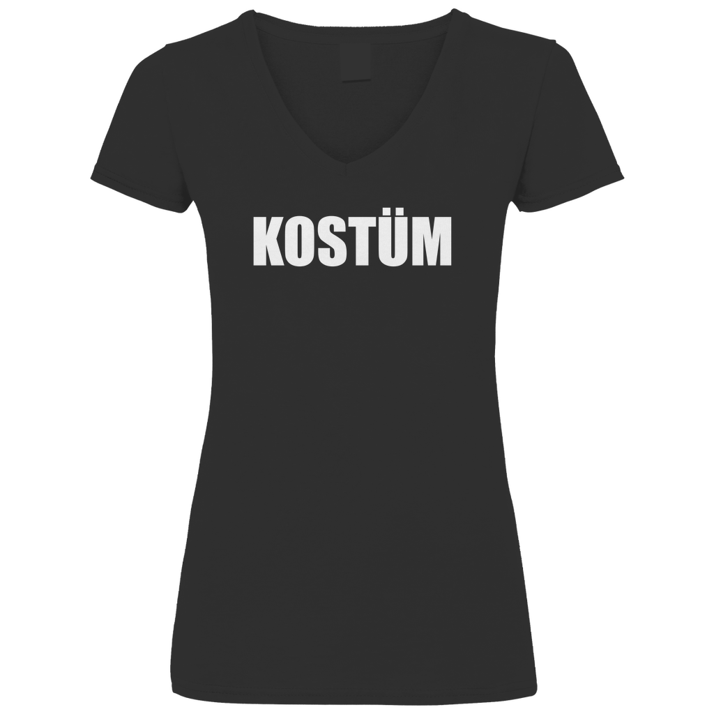 Kostüm - V-Neck Damenshirt Black