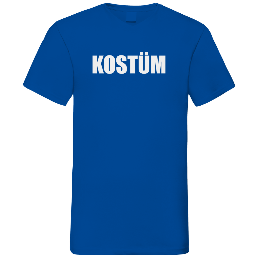 Kostüm - Herren V-Neck Shirt Royal Blue