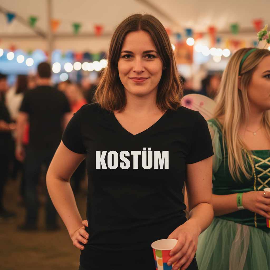 Kostüm - V-Neck Damenshirt