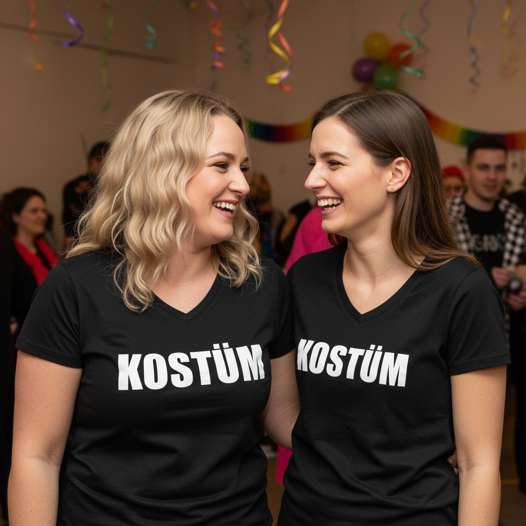 Kostüm - V-Neck Damenshirt