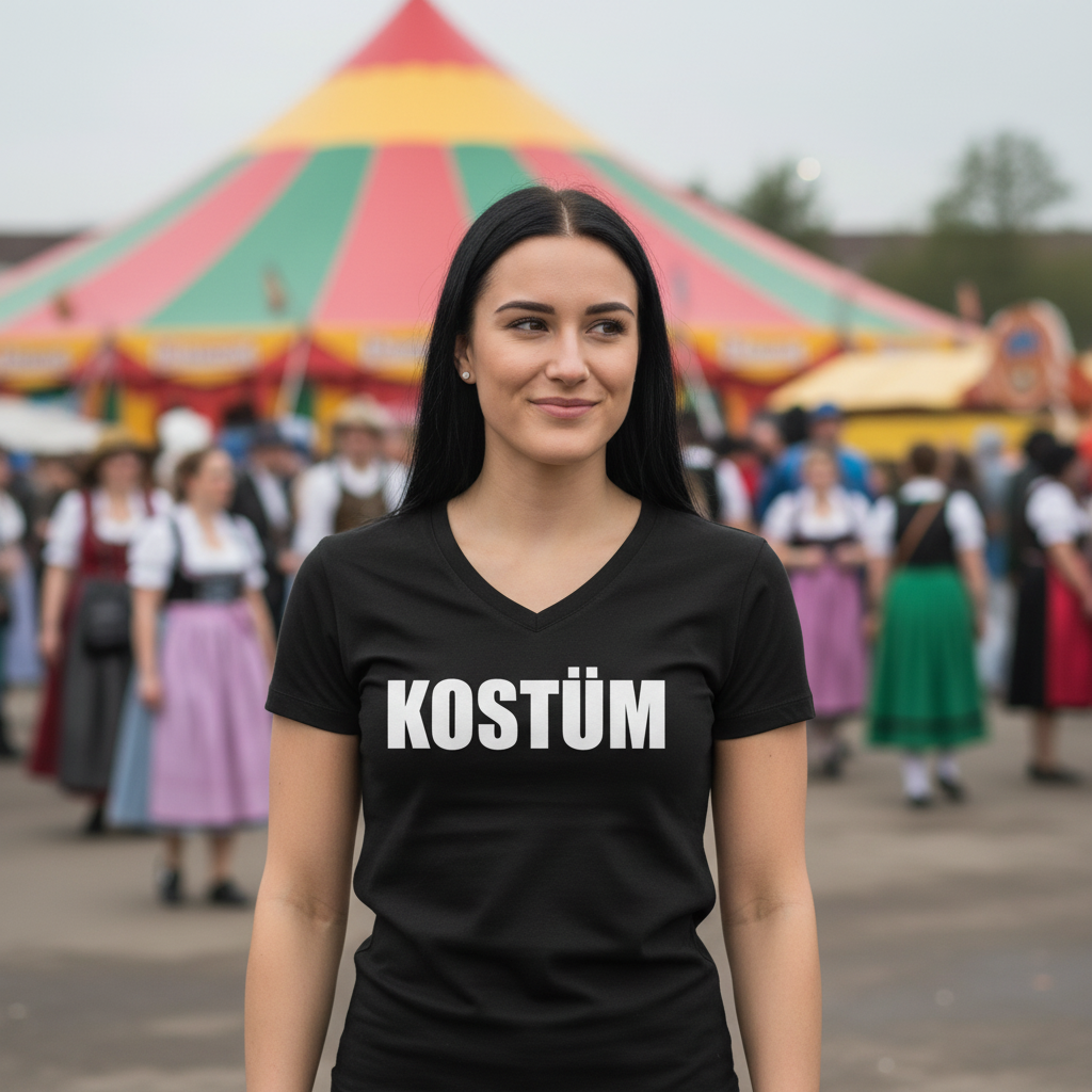 Kostüm - V-Neck Damenshirt