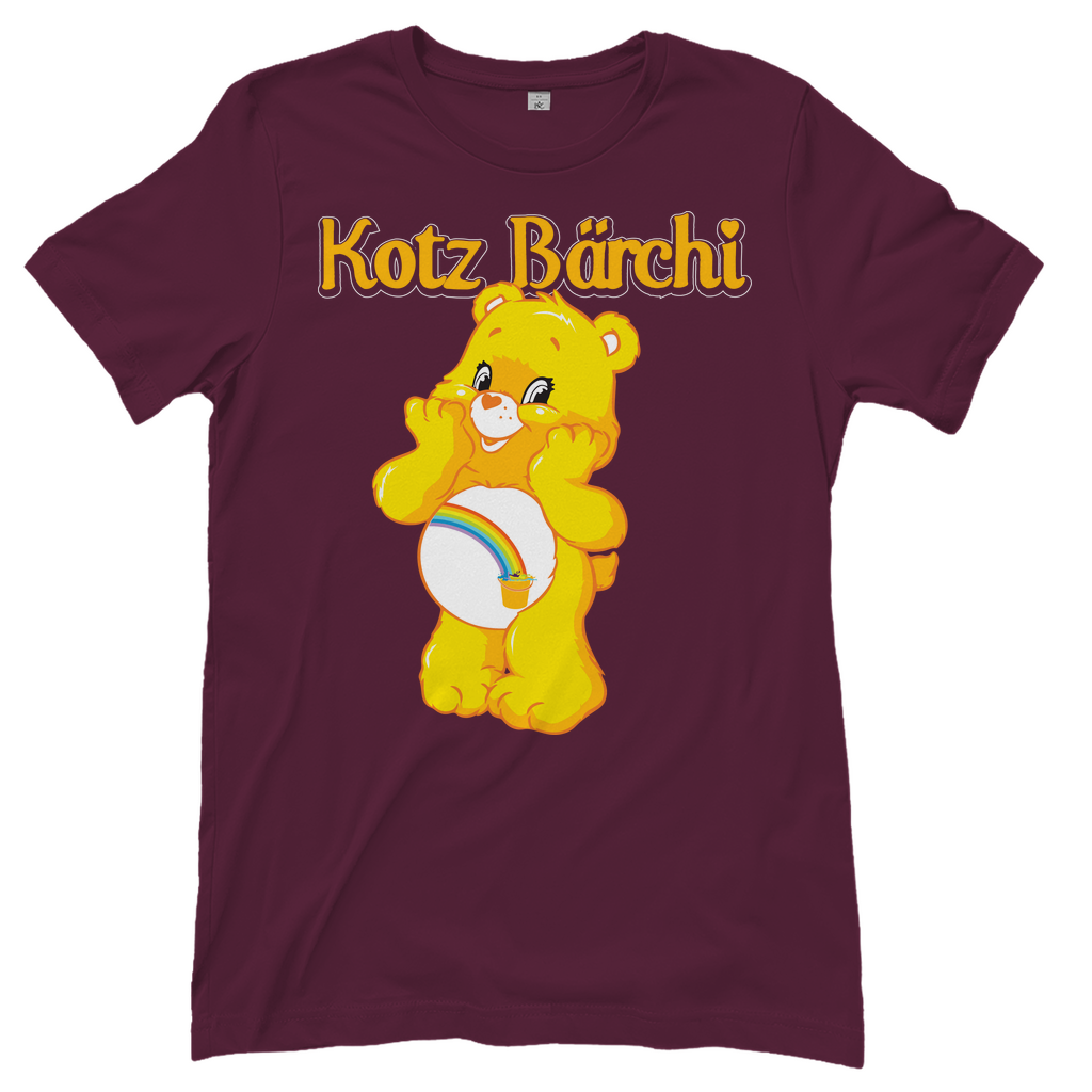 Kotz Bärchi - Glücksbärchi - Damenshirt Burgundy