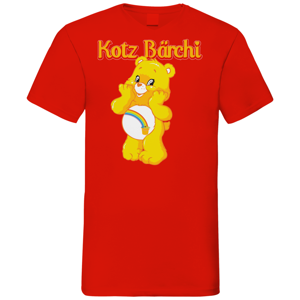 Kotz Bärchi - Glücksbärchi - Herren V-Neck Shirt Red