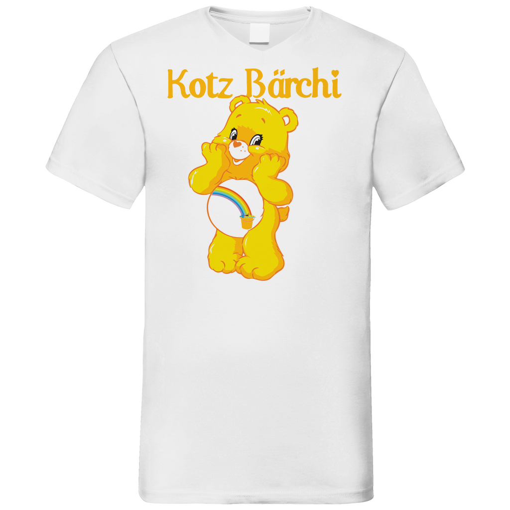 Kotz Bärchi - Glücksbärchi - Herren V-Neck Shirt White