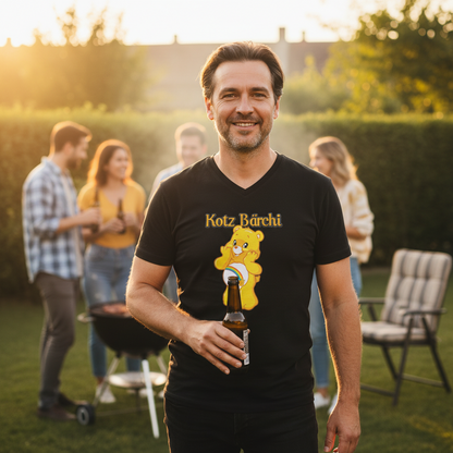 Kotz Bärchi - Glücksbärchi - Herren V-Neck Shirt
