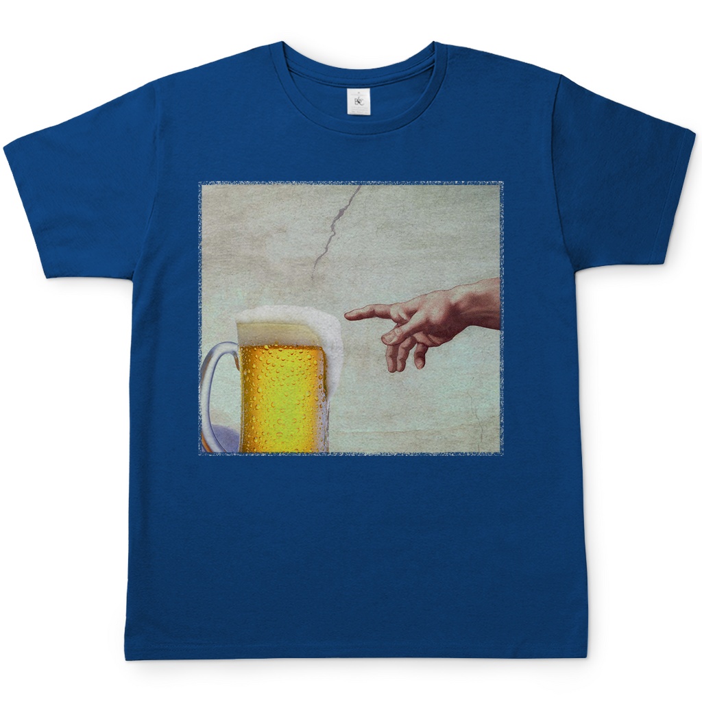 Gottes Hand mit Bier - Herren Shirt Royal Blue