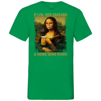 D´Lisl hod gmoand a Hoibe gehd oiwei - Herren V-Neck Shirt Kelly Green