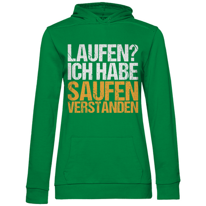 Laufen? Ich habe saufen verstanden - Damen Hoodie Kelly Green
