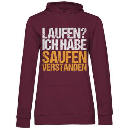 Laufen? Ich habe saufen verstanden - Damen Hoodie Wine