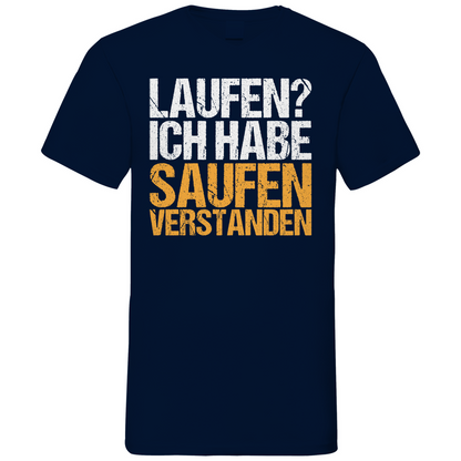 Laufen? Ich habe saufen verstanden - Herren V-Neck Shirt Navy