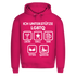 ICH UNTERSTÜTZE LGBTQ – Likör, Grill, Bier, Titten, Quickie – Herren Premium Bio Hoodie Magenta Pink