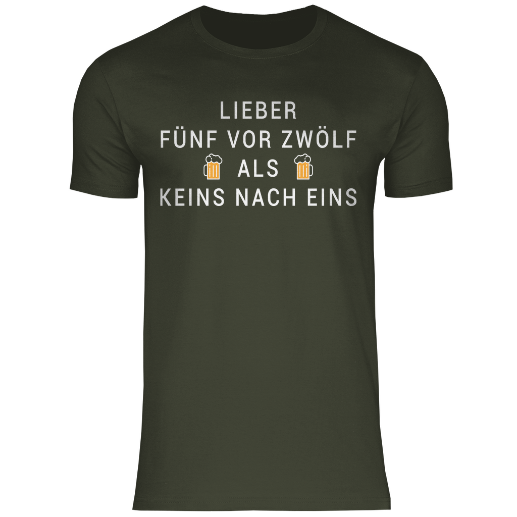 Lieber fünf vor zwölf als keins nach eins - Herren Shirt Urban Khaki