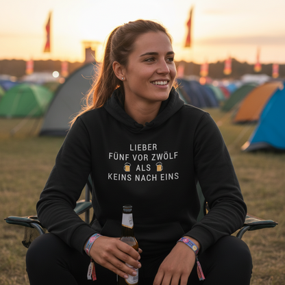 Lieber fünf vor zwölf als keins nach eins - Damen Hoodie