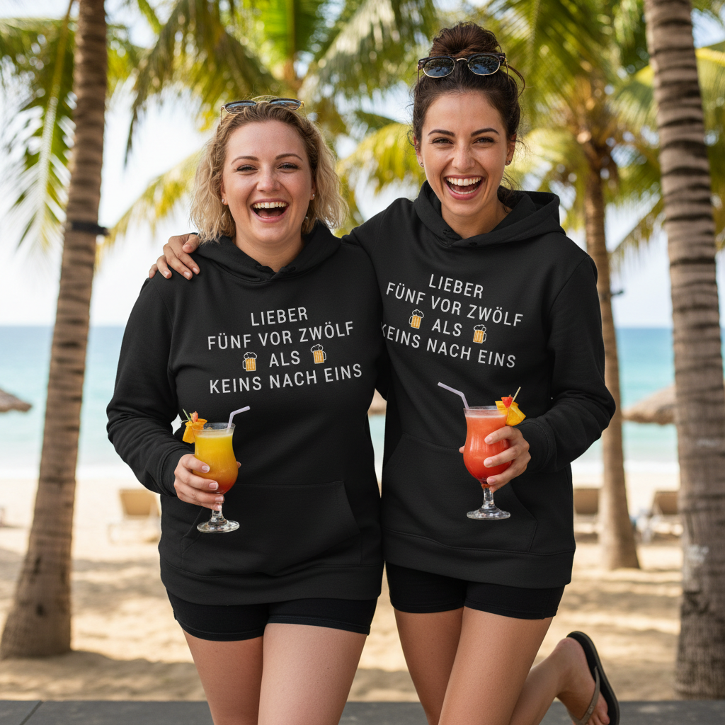 Lieber fünf vor zwölf als keins nach eins - Damen Hoodie