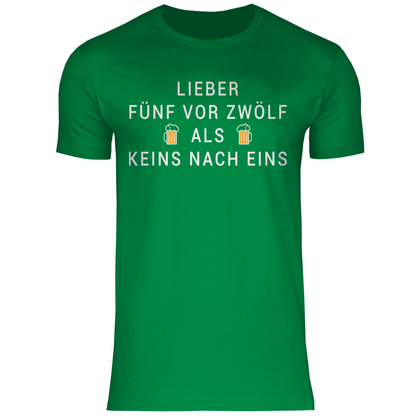 Lieber fünf vor zwölf als keins nach eins - Herren Shirt Kelly Green
