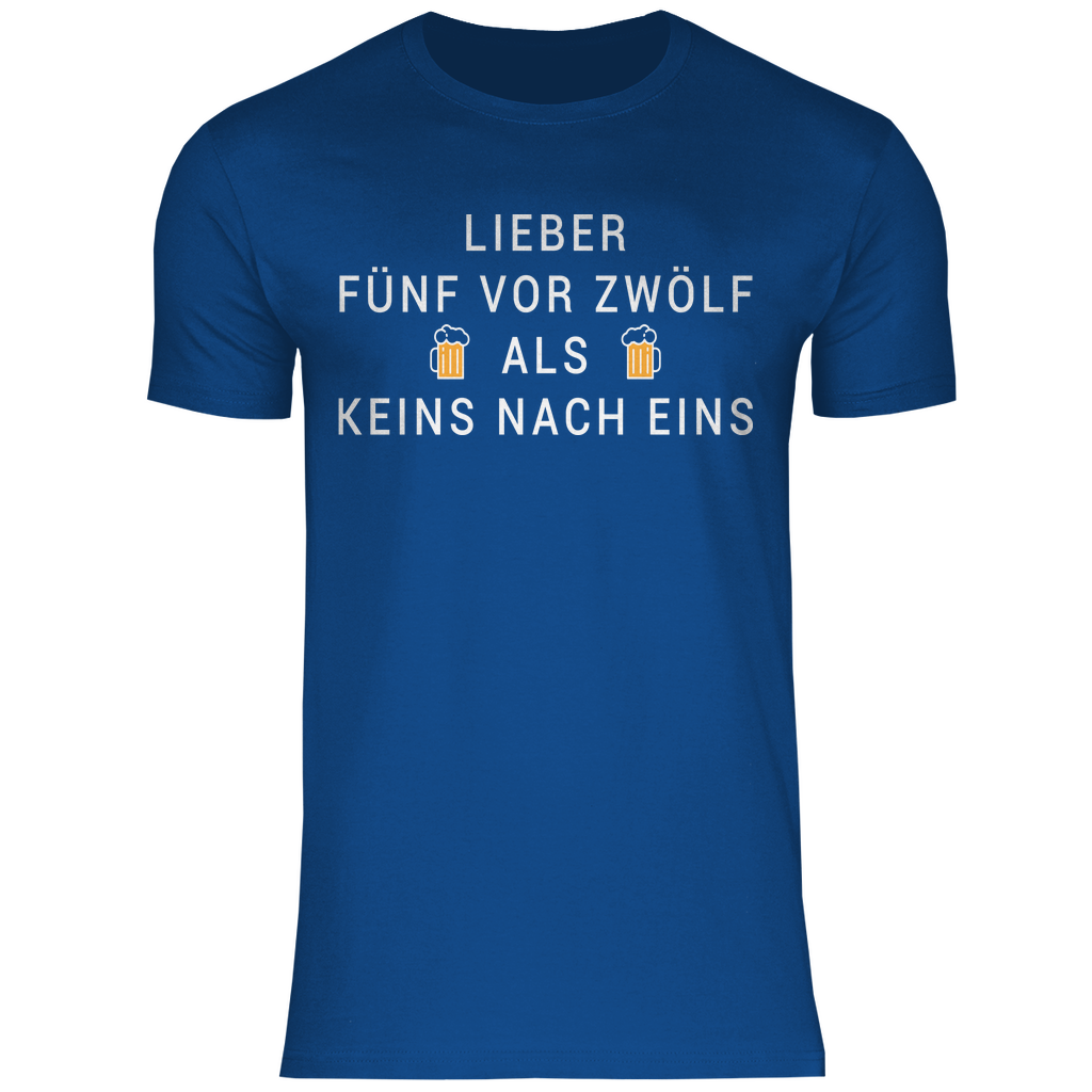 Lieber fünf vor zwölf als keins nach eins - Herren Shirt Royal Blue