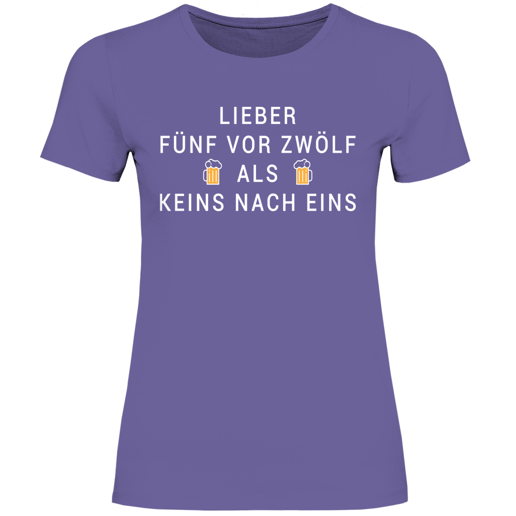 Lieber fünf vor zwölf als keins nach eins - Damenshirt Millennial Lilac