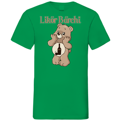 Likör Bärchi - Glücksbärchi - Herren V-Neck Shirt Kelly Green