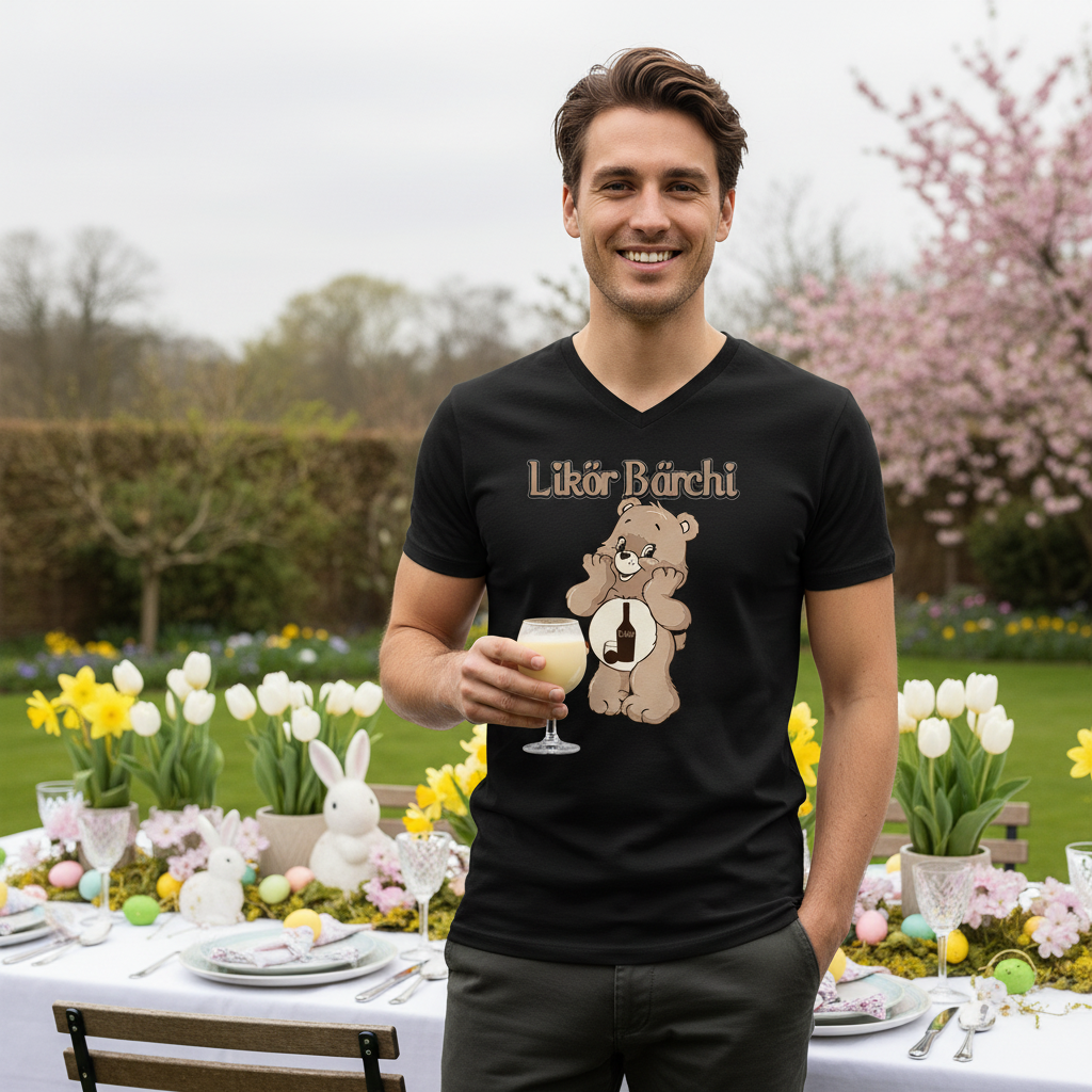 Likör Bärchi - Glücksbärchi - Herren V-Neck Shirt