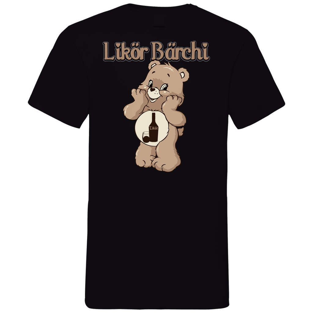 Likör Bärchi - Glücksbärchi - Herren V-Neck Shirt Black