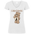 Likör Bärchi - Glücksbärchi - V-Neck Damenshirt White