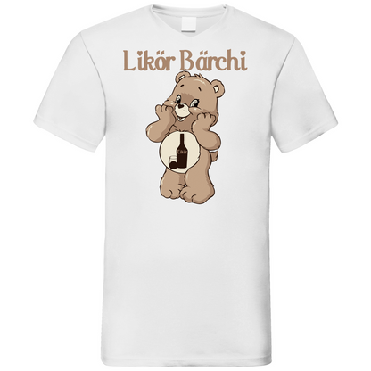 Likör Bärchi - Glücksbärchi - Herren V-Neck Shirt White