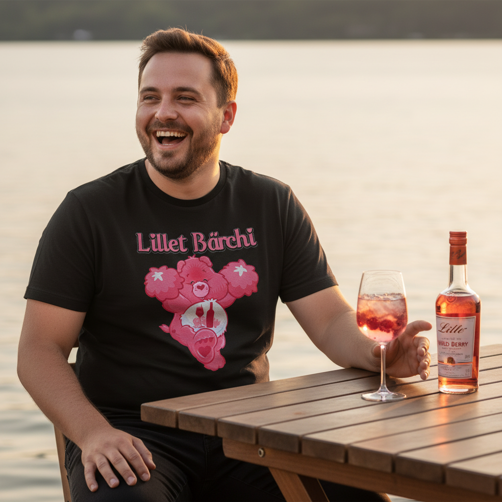 Herren Shirt getragen Lillet Bärchi Terrassen Session am See Sommerabend Aperitif Genießer entspannte Atmosphäre