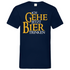 Ich gehe jetzt Bier trinken HDR - Beidseitiger Druck - Herren V-Neck Shirt Navy
