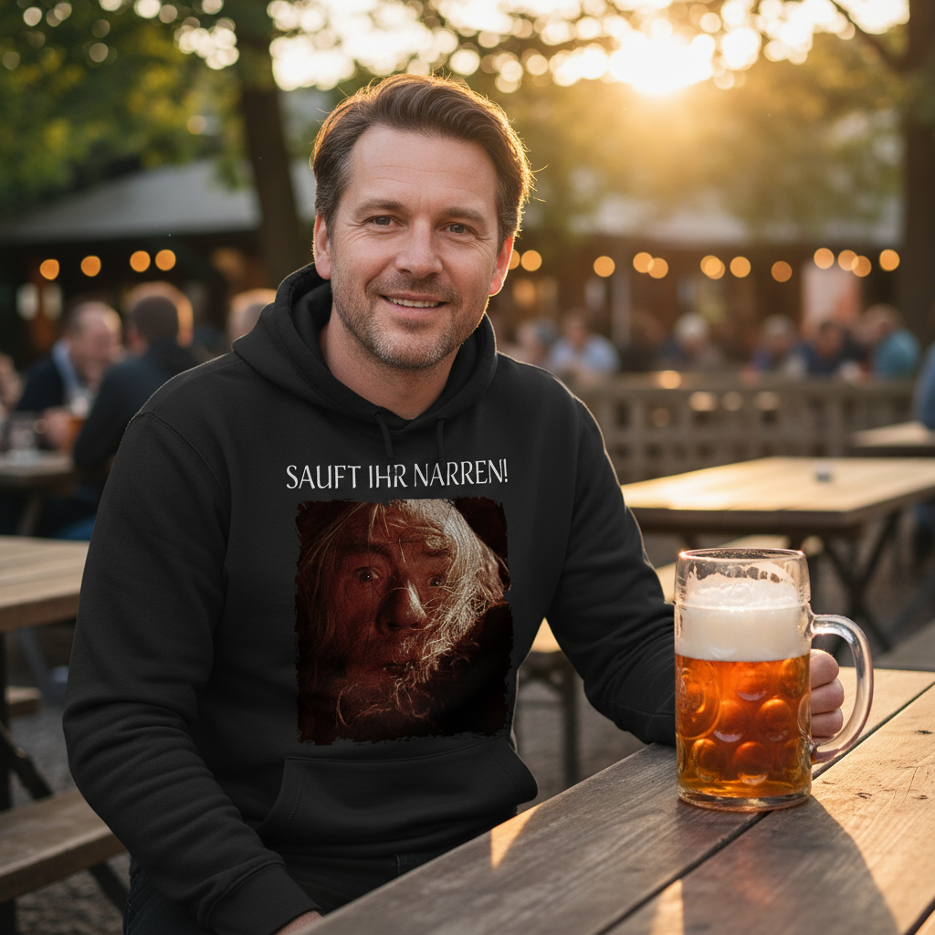 Sauft ihr Narren! Der Herr der Ringe Gandalf - Unisex Hoodie