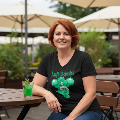 Luft Bärchi - Glücksbärchi - V-Neck Damenshirt