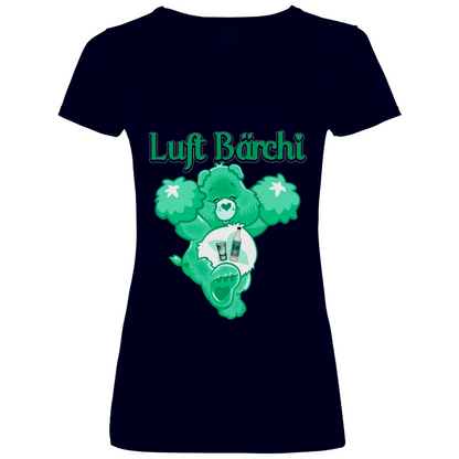 Luft Bärchi - Glücksbärchi - V-Neck Damenshirt Deep Navy