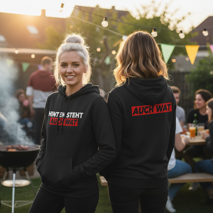Hinten steht auch wat - Beidseitiger Druck - Damen Hoodie