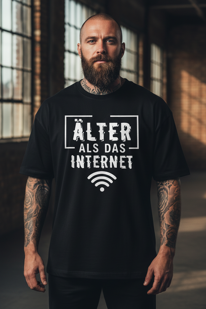Jack &amp; Jones Oversize Älter Als Das Internet Herren T-Shirt
