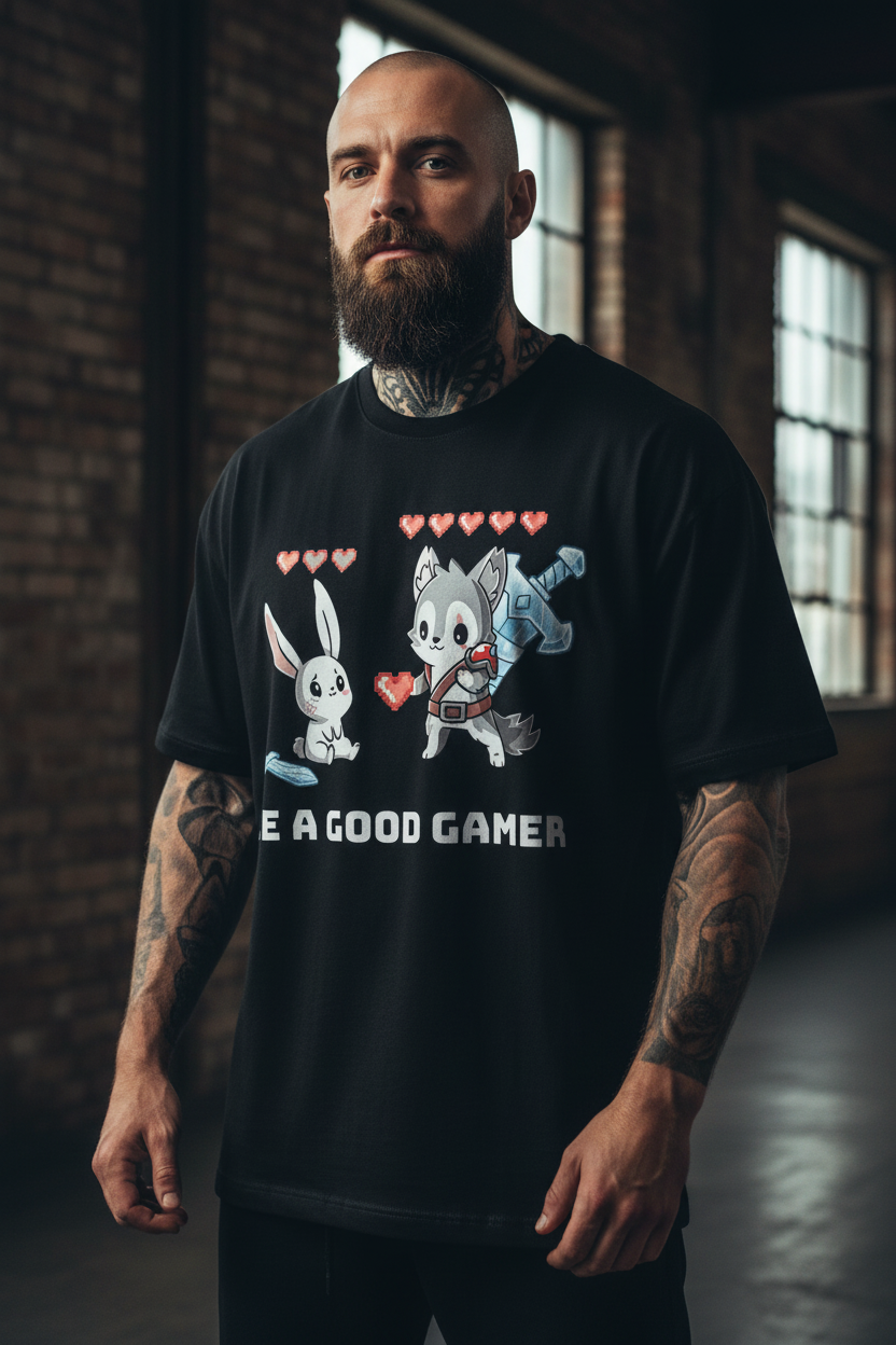 Jack &amp; Jones Oversize Be A Good Gamer Herren T-Shirt