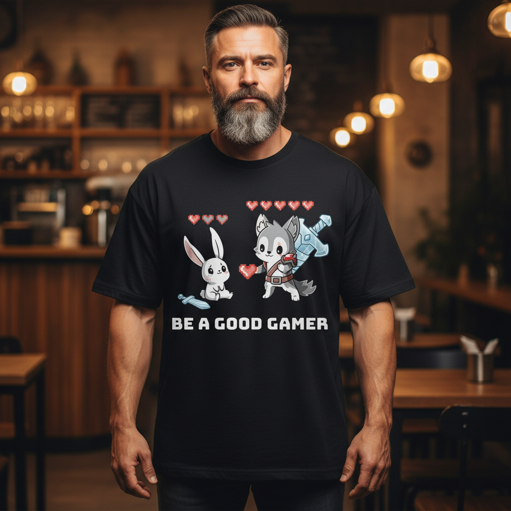 Jack &amp; Jones Oversize Be A Good Gamer Herren T-Shirt