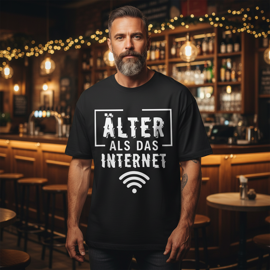 Jack &amp; Jones Oversize Älter Als Das Internet Herren T-Shirt