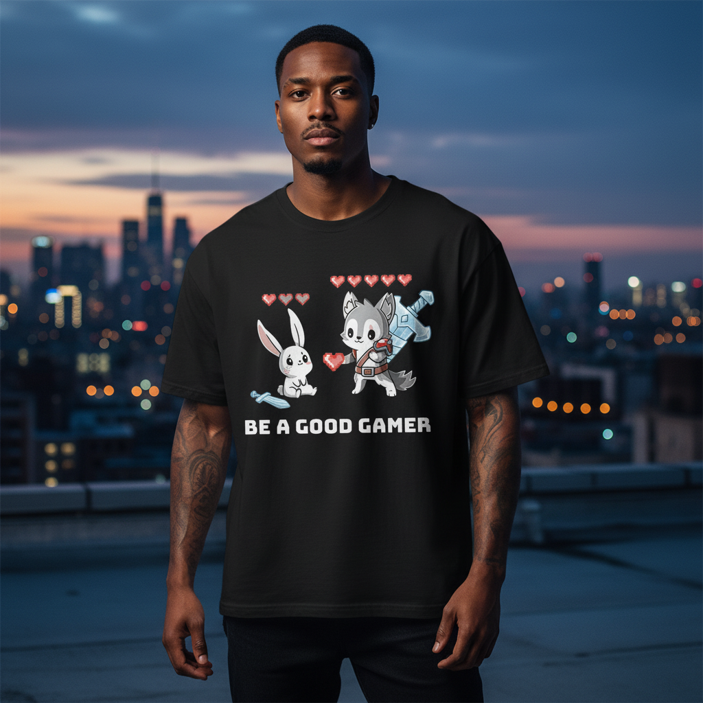 Jack &amp; Jones Oversize Be A Good Gamer Herren T-Shirt