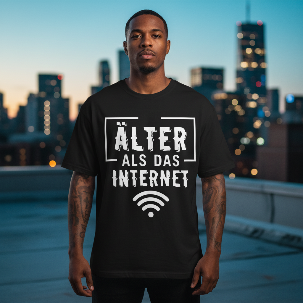 Jack &amp; Jones Oversize Älter Als Das Internet Herren T-Shirt
