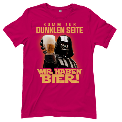 Komm zur dunklen Seite wir haben Bier Darth Vader - Damenshirt Sorbet